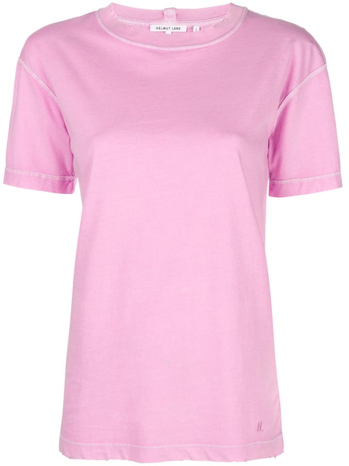 Helmut Lang Short-sleeve Fitted T-shirt - Pink & Purple