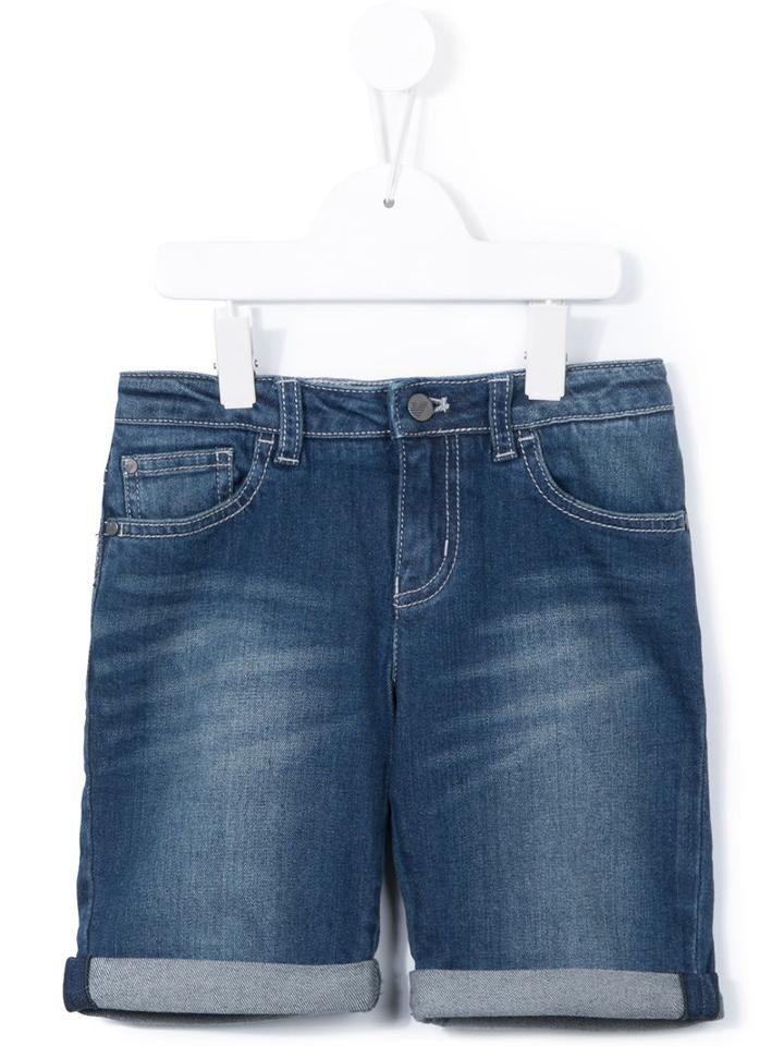 Armani Junior - Medium Washed Denim Shorts - Kids - Cotton/spandex/elastane - 10 Yrs, Blue
