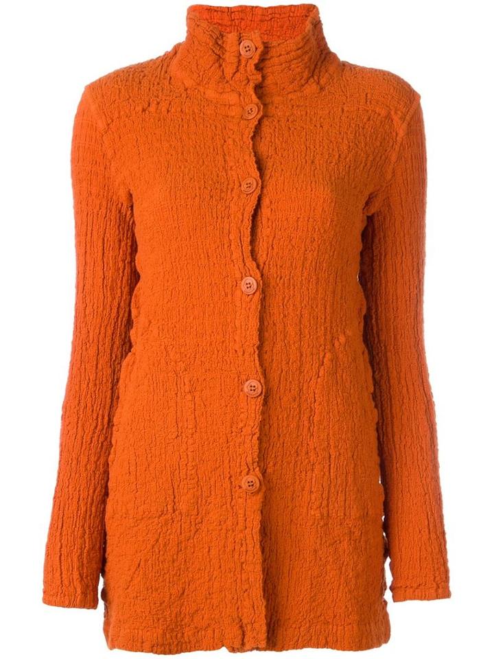 Issey Miyake Cauliflower Cauliflower Cardigan, Women's, Yellow/orange, Cotton/polyurethane
