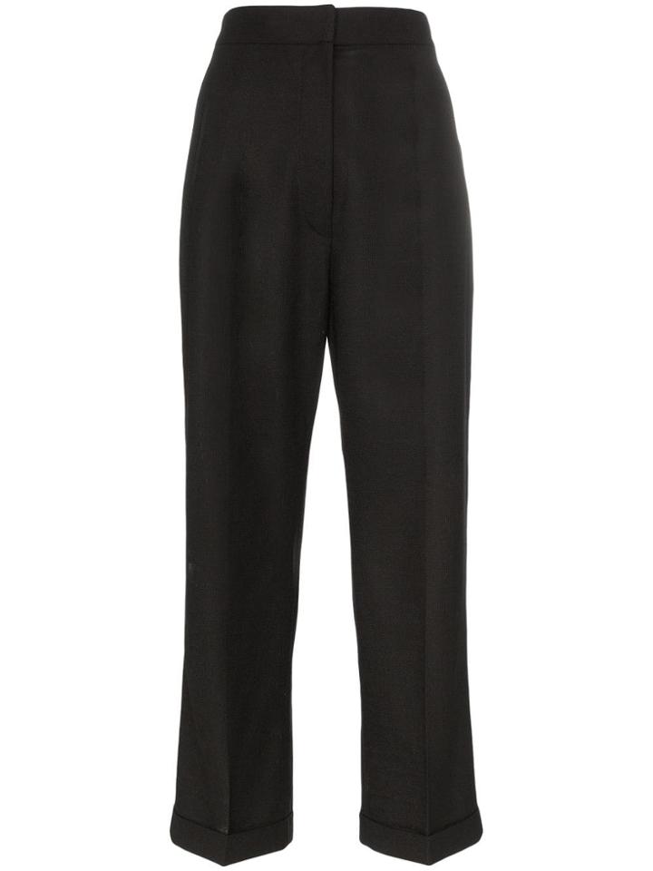 Jacquemus High-waisted Wool Trousers - Black