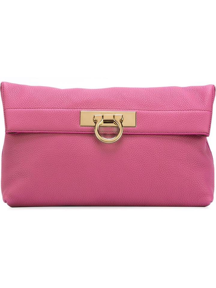 Salvatore Ferragamo Gancip Flap Clutch