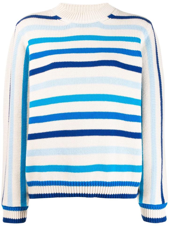 Chinti & Parker Striped Ribbed Sweater - Neutrals