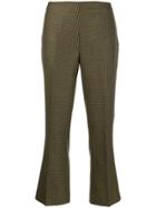 Berwich Houndstooth Cropped Trousers - Green