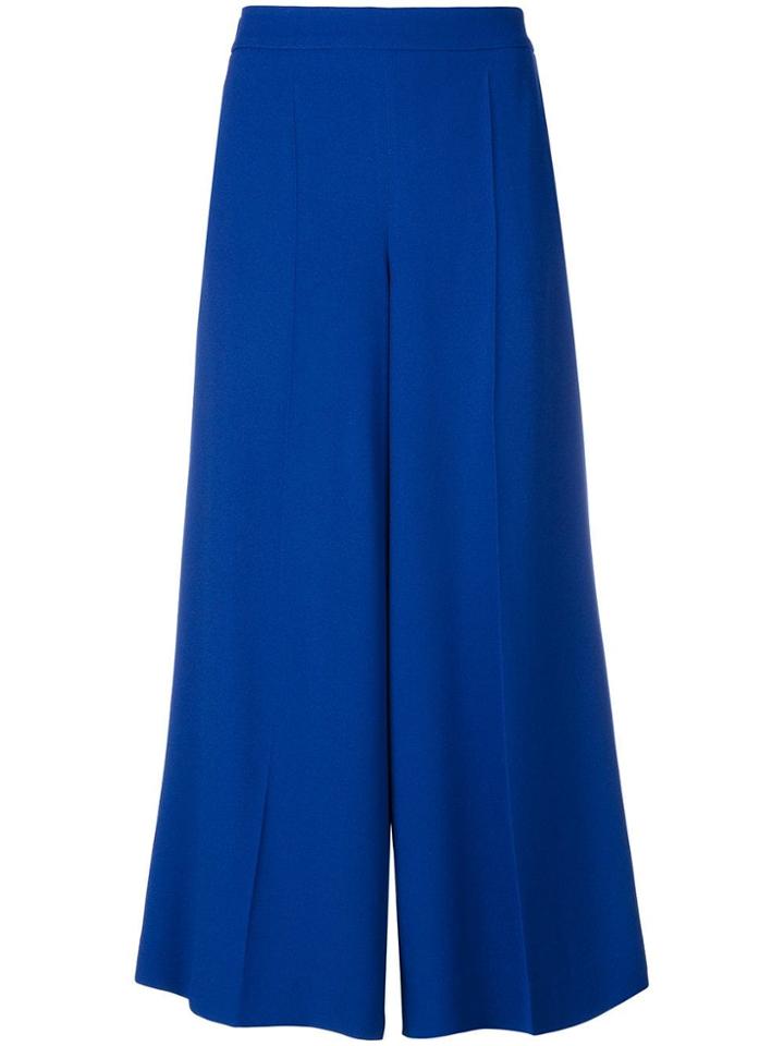 Salvatore Ferragamo Cropped Wide-leg Trousers - Blue