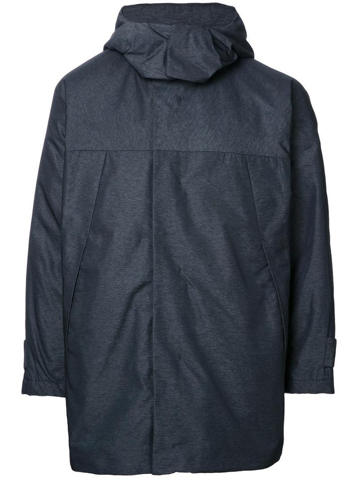 En Route Concealed Fastening Hooded Coat, Men's, Size: 3, Black, Polyester