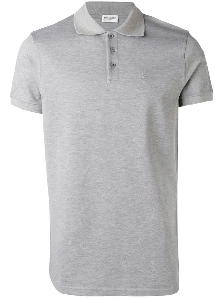 Saint Laurent Basic Polo Shirt - Grey