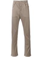 Kazuyuki Kumagai Slim Fit Trousers, Men's, Size: 3, Brown, Cotton/polyurethane/rayon