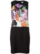 Carven Sleeveless Flared Dress, Women's, Size: 40, Black, Polyester
