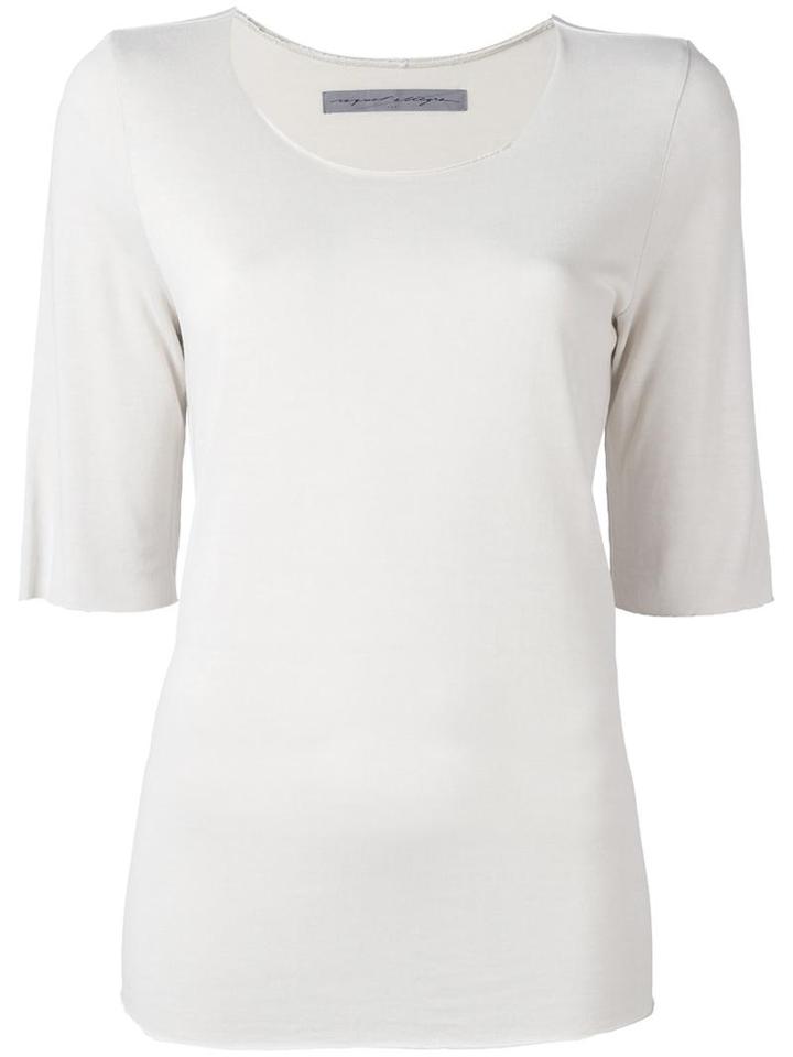 Raquel Allegra Raw Hem Top, Women's, Size: 1, Nude/neutrals, Rayon