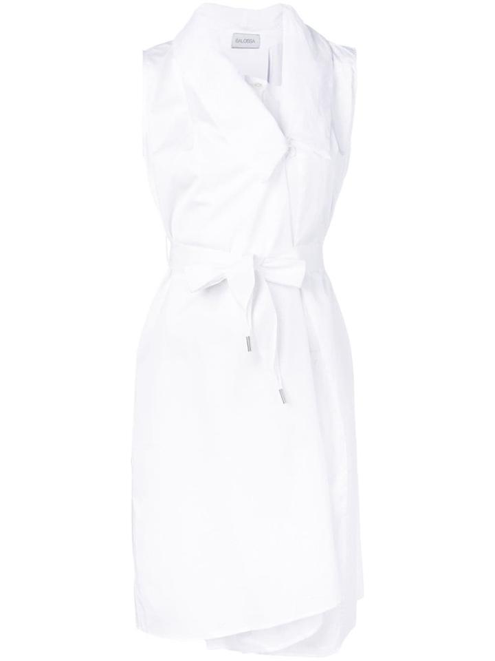 Balossa White Shirt Long Gilet Blouse
