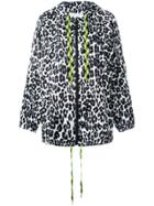 Marc Jacobs Leopard Print Hooded Jacket - Black