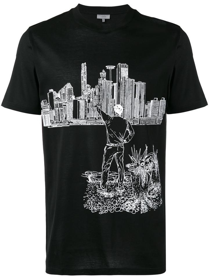 Lanvin 'the Man And The City' T-shirt, Men's, Size: Large, Black, Cotton