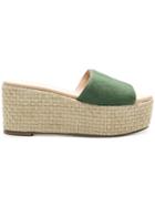 Solange Sandals Flat Wedge Sandals - Green