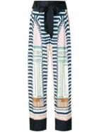 Temperley London Relaxed Patterned Trousers - Blue
