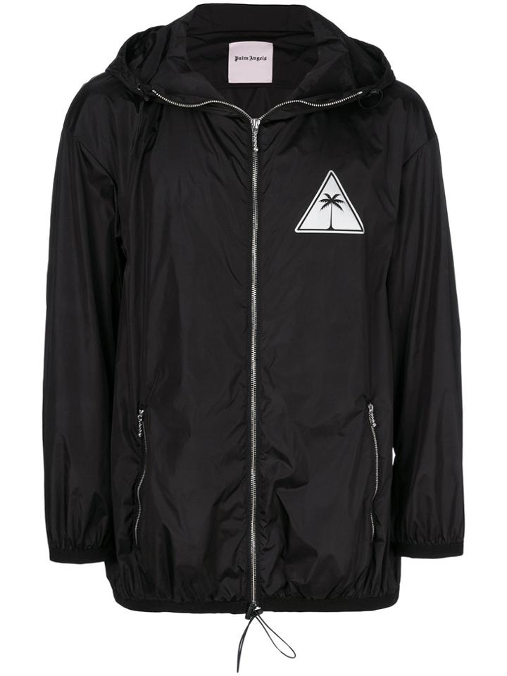 Palm Angels Palm Icon Hooded Windbreaker - Black