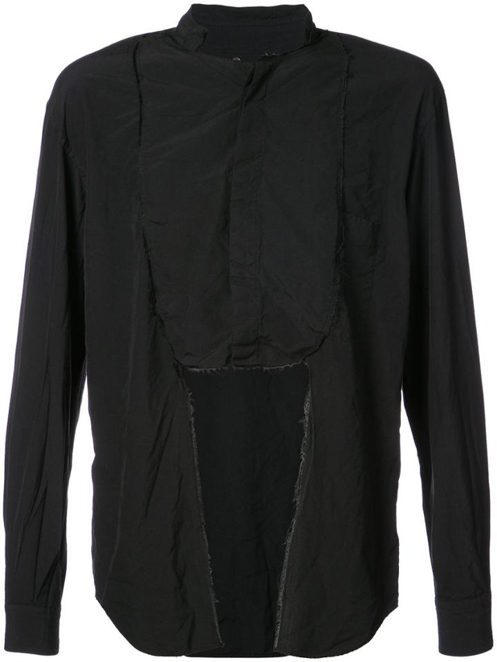 Comme Des Garçons Homme Plus Creased Bib Shirt - Black