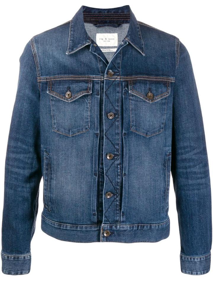 Rag & Bone Denim Trucker Jacket - Blue