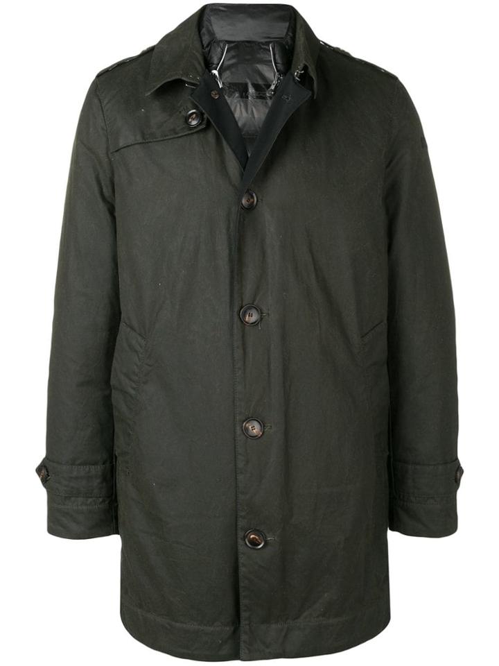 Rrd Buttoned Padded Coat - Green