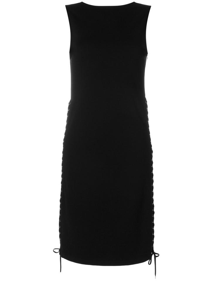 Mcq Alexander Mcqueen - Sleeveless Laced Eyelet Dress - Women - Polyamide/spandex/elastane/viscose - L, Black, Polyamide/spandex/elastane/viscose
