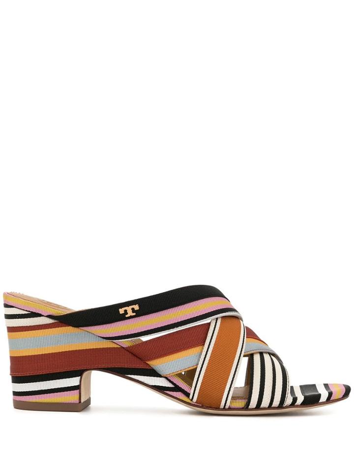 Tory Burch Graham Striped Mules - Multicolour