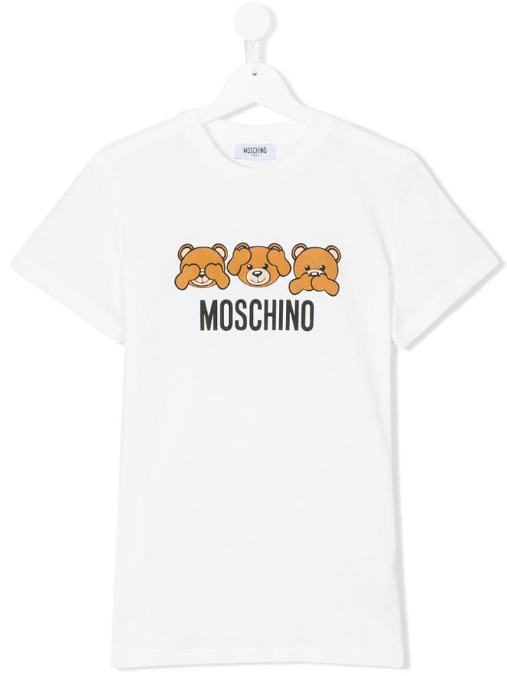 Moschino Kids Bears Print T-shirt - White