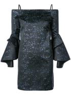 Nha Khanh Flared Sleeves Dress - Black