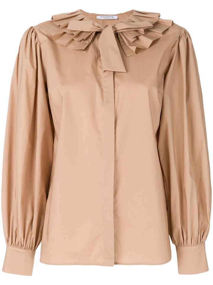 Vivetta Tie Neck Blouse - Nude & Neutrals