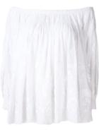 Gabriela Hearst Off-shoulder Embroidered Top