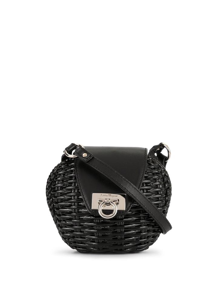 Salvatore Ferragamo Pre-owned Mini Gancini Cross Body Bag - Black