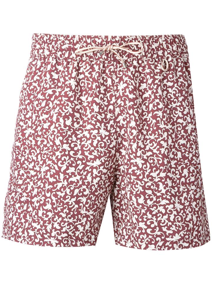 Loro Piana Printed Swimming Shorts - Red