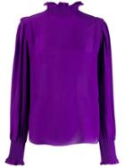 Isabel Marant Étoile Pleated Silk Blouse - Purple