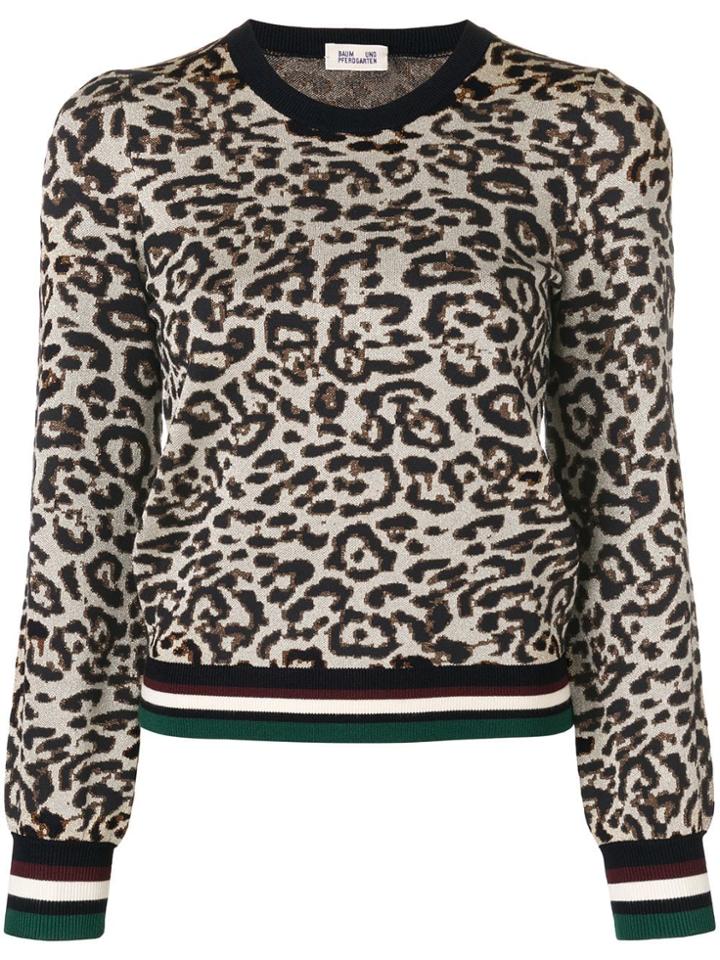 Baum Und Pferdgarten Leopard Print Sweater - Gold