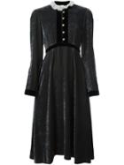 Philosophy Di Lorenzo Serafini Velvet Dress, Women's, Size: 40, Grey, Silk/rayon/polyamide