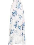 Off-white Floral Print Maxi Ruffle Skirt