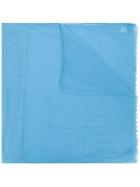 Faliero Sarti Frayed-hem Scarf - Blue