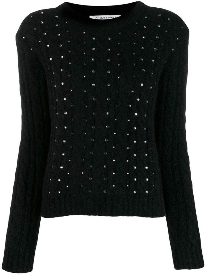 Philosophy Di Lorenzo Serafini Crystal Embellished Jumper - Black