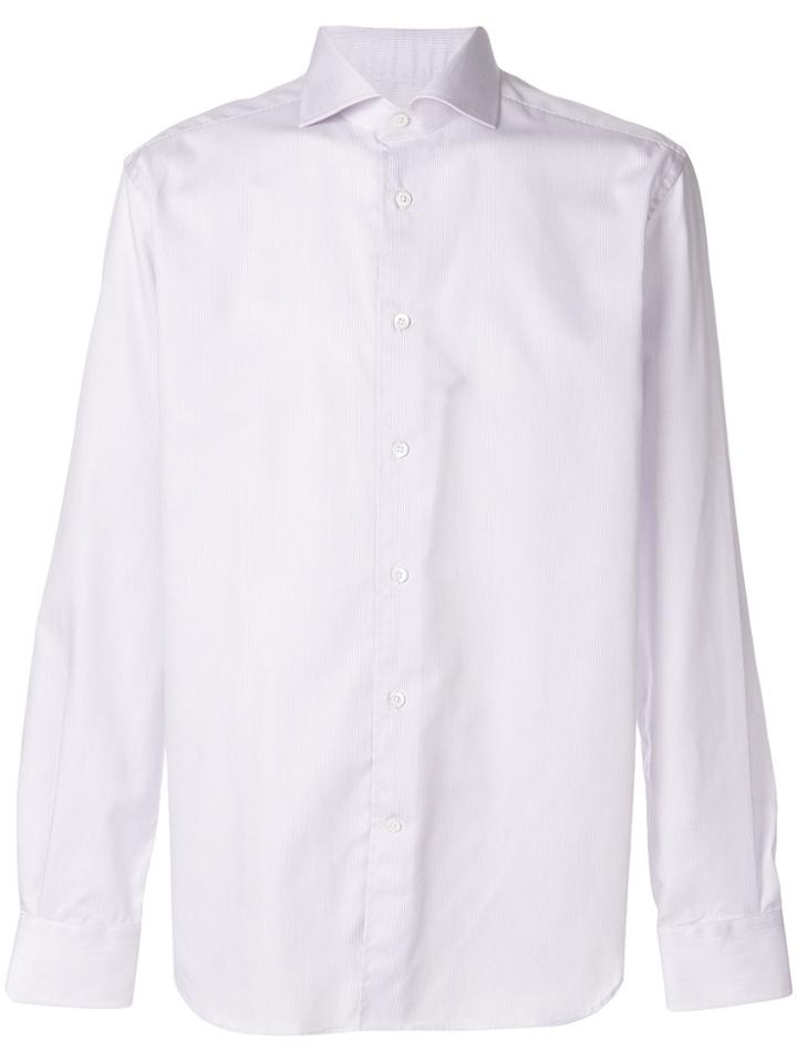Corneliani Fine Stripe Shirt - Pink & Purple