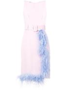 Prada Feather Trimmed Dress - Pink