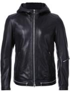Loveless Zip Up Hooded Jacket, Men's, Size: 3, Black, Lamb Skin