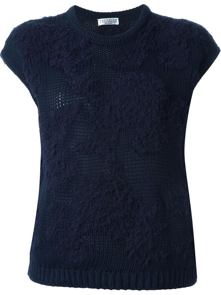 Brunello Cucinelli Shortsleeved Chunky Jumper