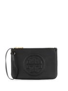 Tory Burch Embossed Logo Clutch - Black
