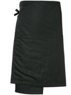 Yohji Yamamoto Vintage Quilt Lined Wrap Skirt - Black