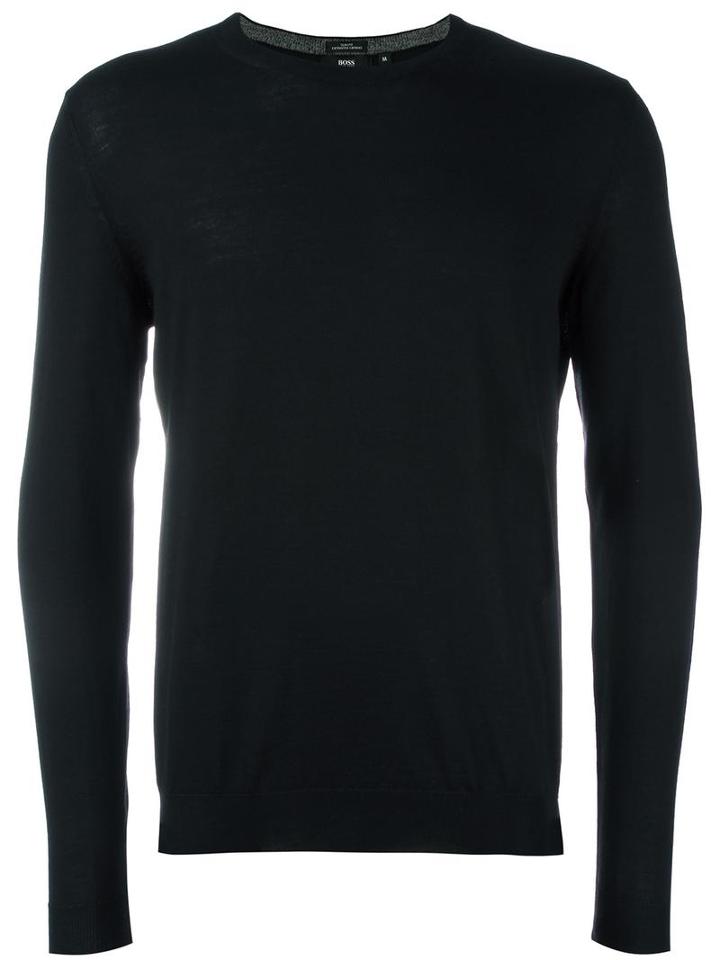 Boss Hugo Boss Crew Neck Jumper, Men's, Size: Xxl, Black, Virgin Wool