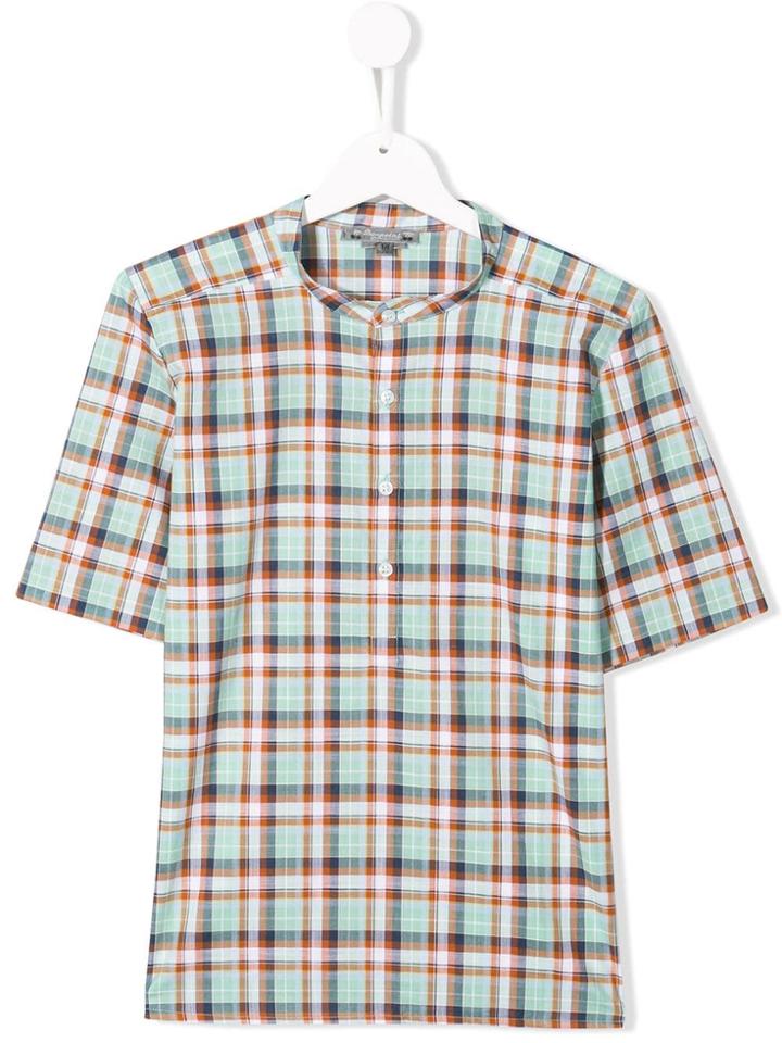Bonpoint Teen Checked Shirt - Green