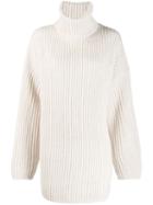 Acne Studios Ribbed High-neck Sweater - White