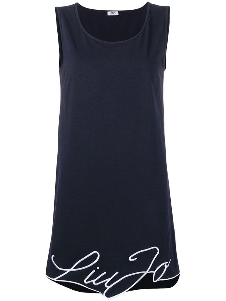 Liu Jo Embroidered Hem Dress - Blue