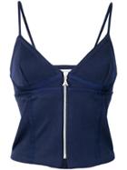 Area Front Zipped Top - Blue