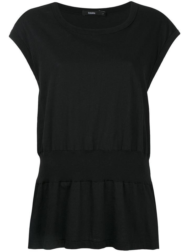 Bassike Rib Insert Tank Top - Black