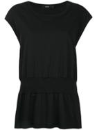 Bassike Rib Insert Tank Top - Black