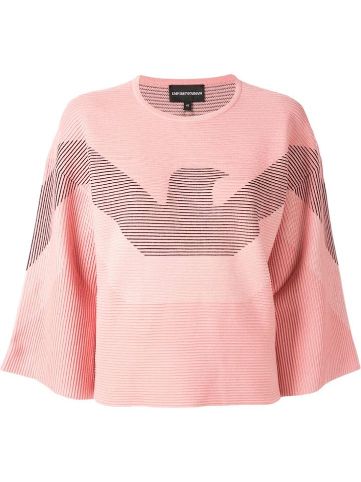 Emporio Armani Blended Logo Sweater - Pink